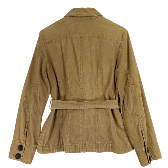 Esprit retro tan corduroy belted light weight elbow patches Jacket size 6 - Picture 3 of 13